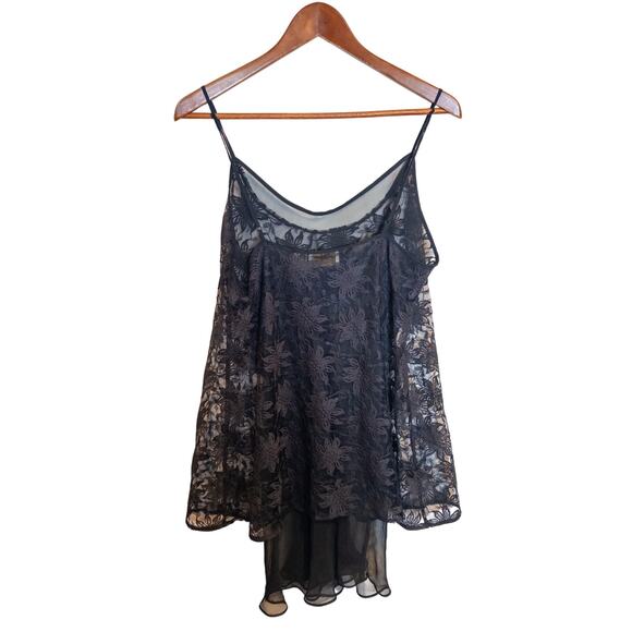 Vintage 90s Victoria's Secret Gold Label Black Lace Babydoll Slip Gown Large - Picture 5 of 7